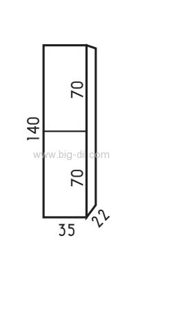 ארון אמבטיה תלוי PANDOR 120-60 משטח קוריאן לכיור מונח - עיצוב ומראה