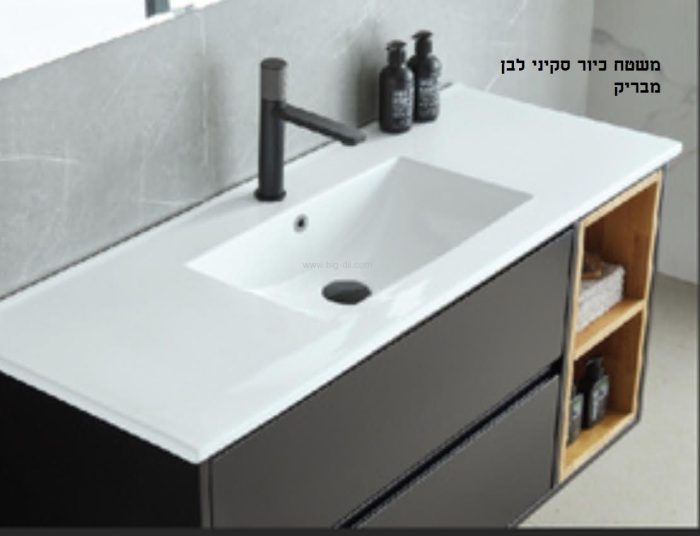 ארון אמבטיה תלוי קליפורניה 80-120 ס"מ - תצוגה מקרוב