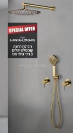 סט אינטרפוץ 2*3 דרך יהלום קומפלט-זהב מט