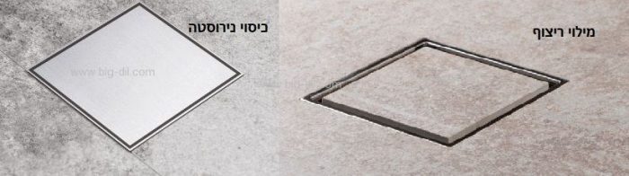 ניקוז למקלחת מרובע זירו 10*10 או 15*15