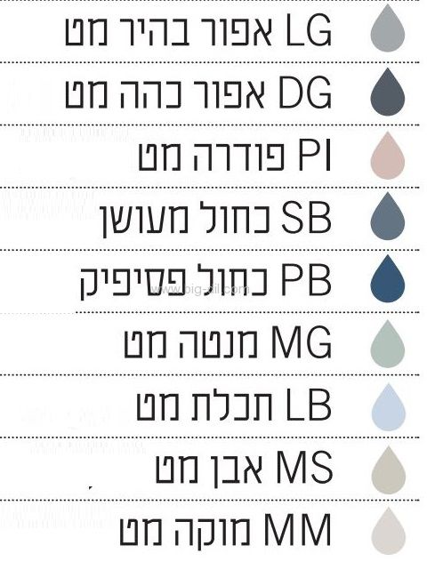 כיור אמבטיה מונח זיו במבחר גוונים 40*50 - תצוגה נוספת