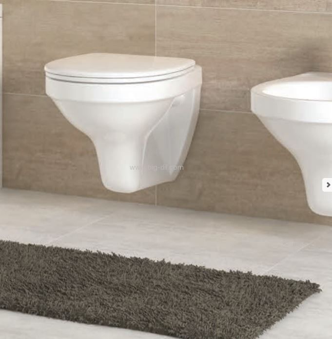 כיורי אמבטיה /אסלות - אסלת תלויה דלפי+מושב טריקה שקטה סרסניט אירופה