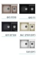 כיור מטבח אחד וחצי קוואדרה 440 אליצי איטליה 48.5*80 - אליצי