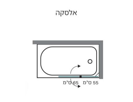 אמבטיון כנף+דופן 1.20  אלסקה - סניטק
