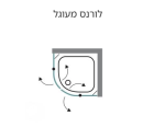 מקלחון פינתי מעוגל לורנס מבית סניטק - סניטק