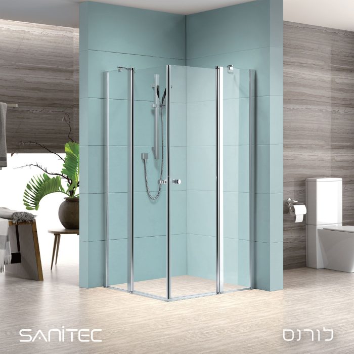 מקלחון פינתי לורנס מבית סניטק