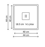כיור מטבח נירוסטה ביג 440 KBA הולנד 44*44 עומק 18.5 - תצוגה נוספת