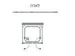 מקלחונים מכל הסוגים - מקלחון 2 דפנות קבועות ליבר מידות 68-140*68-92 ס"מ.