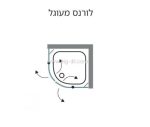 מקלחון פינתי מעוגל לורנס מבית סניטק - תצוגה מקרוב