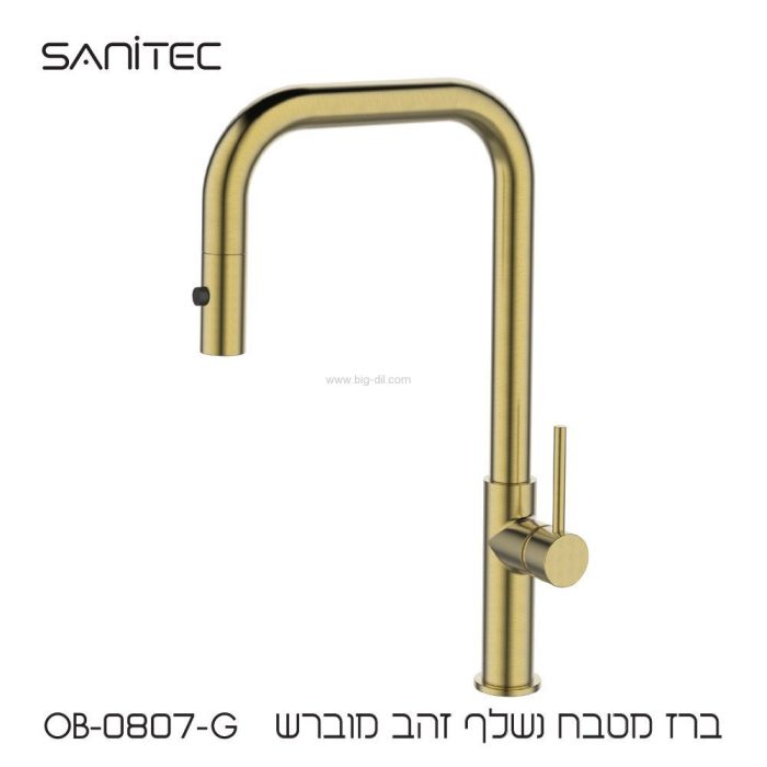 ברז נשלף 807 זהב מוברש