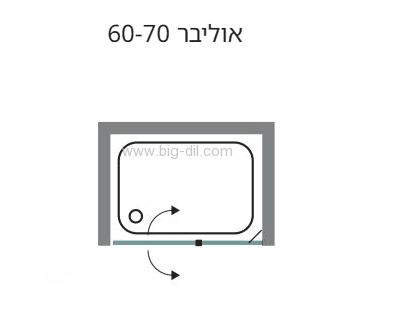 מקלחונים מכל הסוגים - מקלחון חזית גלרי 104-172 ס"מ.
