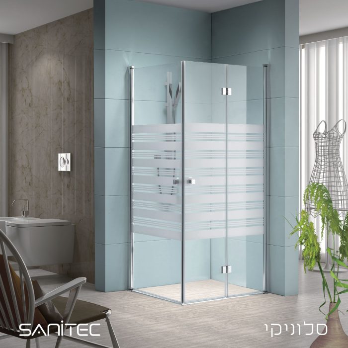 מקלחון פינתי סלוניקי 34-92*68-92 ס"מ.