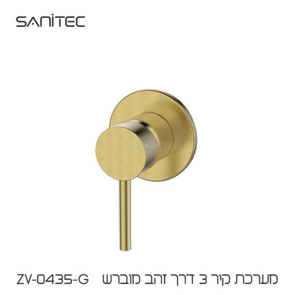 אינטרפוץ למקלחת 3 דרך זהב מוברש