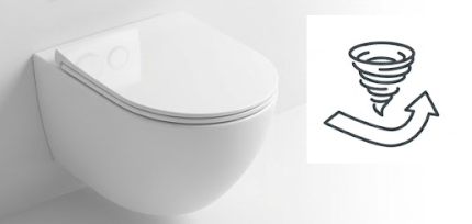 אסלת תלויה אוניקס 49 ס"מ-טורנדו יחודי